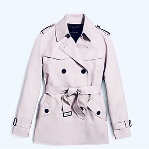 NWT Coach Solid Short Trench Coat F86050 Quartz Beige Blush Jacket